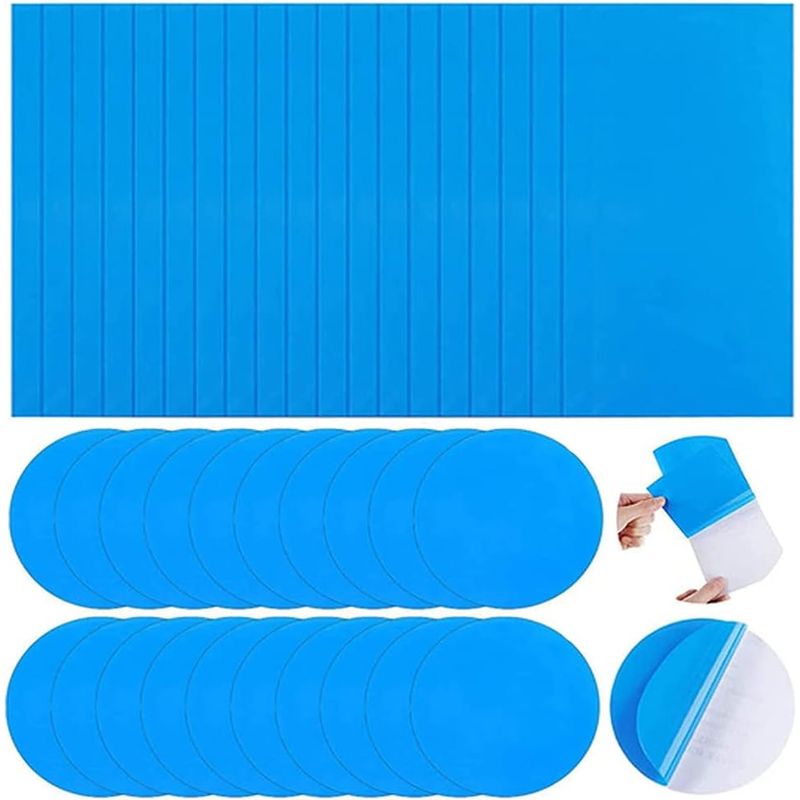 Kit De 40 Patchs De Réparation Auto-adhésifs Pvc Pour Piscine – Étanches Et Durables – Rectangulaires Et Ronds – Pour Lits Gonflables Et Kayaks