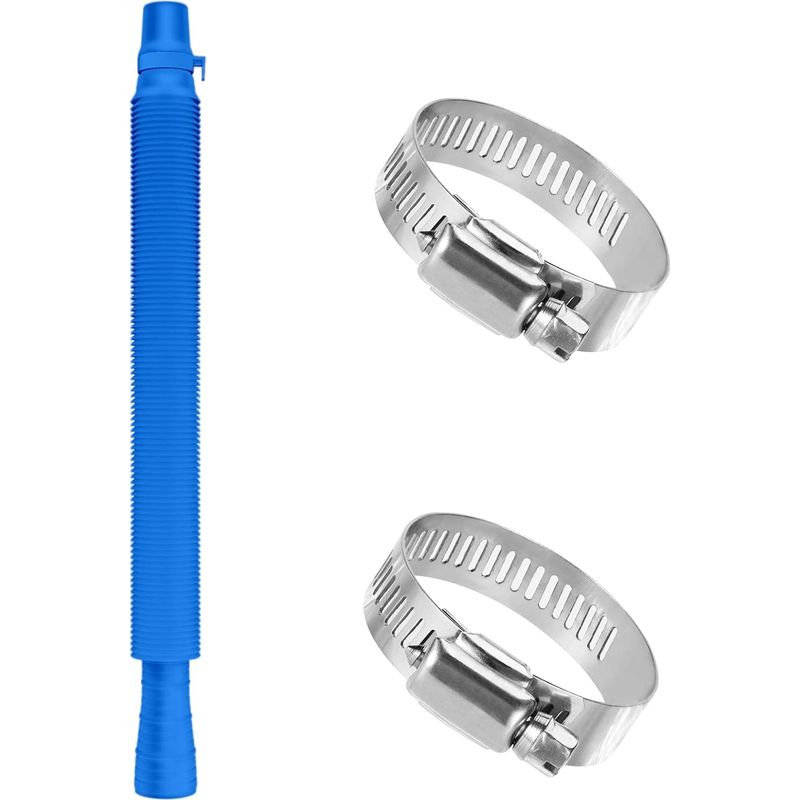Tuyau D'Aspiration Pour Piscine 32 Mm – Plastique Haute Qualité – Colliers De Serrage En Acier Inoxydable – Compatible Pompes 4000/2500/2000/1500 G/h