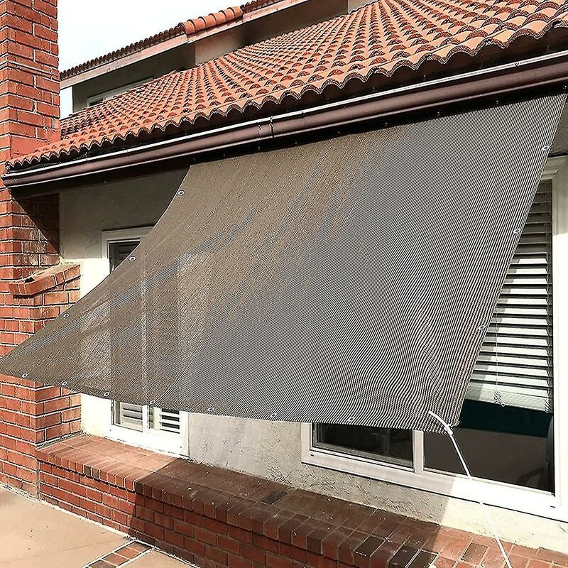 Parasol Balcon 180x240 Cm Marron – Protection Uv 95% – Taux D'Ombrage 85% – Installation Rapide Et Lavable