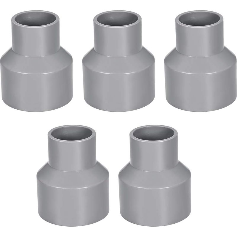 50mm X 32mm Réducteur Tuyau Pvc Raccord Couplage Accouplement Moyeu Par Moyeu Dwv Gris 5pcs