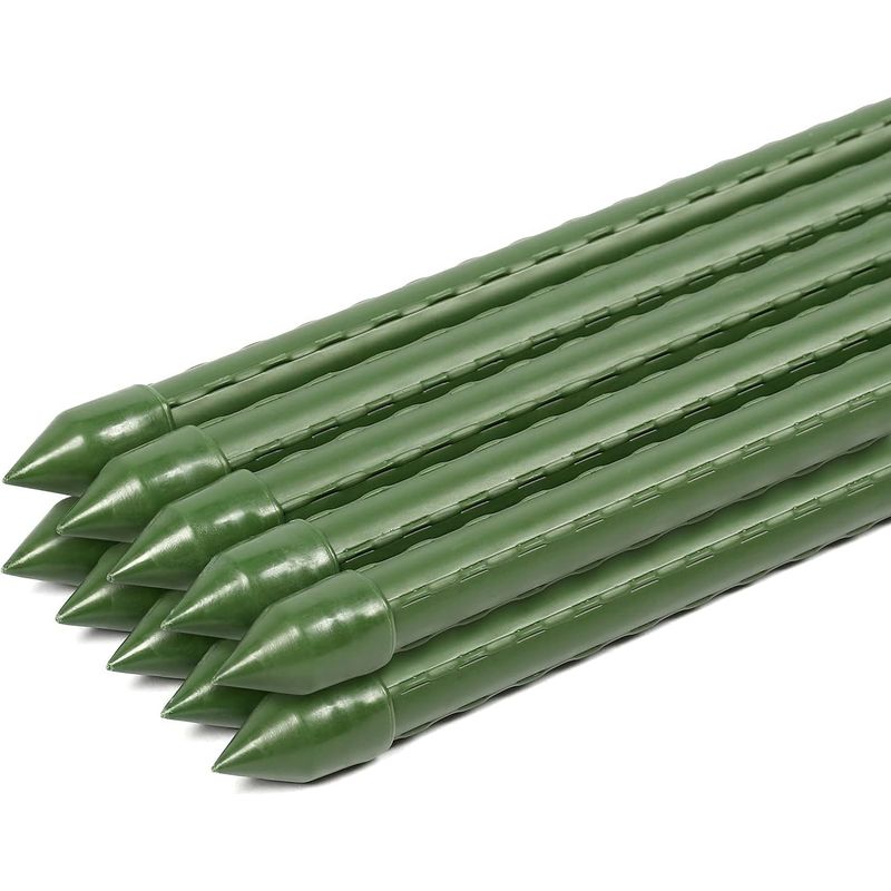Lot De 10 Tuteurs En Acier 60cm Φ8mm – Résistants Aux Uv Et Produits Chimiques – Surface Striée Pour Meilleure Adhérence
