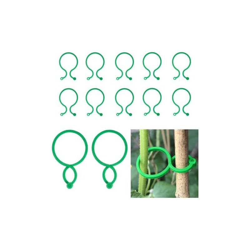 Attache Plante De Jardin Support Pour Plantes Clips Avec Fermoir,50 Pièces Réutilisables Pinces À Clip Tomate En Plastique, Tuteur Orchidee Durables Twisty Soutenir La Plante Grimpantes(4cm X 2.7cm)