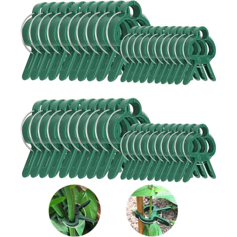 Clips De Plante Réglable Plante Clips De Fixation Support Attache Plante Clips Plastique Clip De Plante De Support De Jardin Pour Jardin Vigne Légumes Tomates(20 Grands Clips Et 20petits Clips)