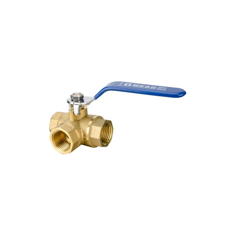 Robinet À Boisseau Sphérique 3 Voies Femelle 3/4' – Laiton Forgé Avec Bille Inox – Siège Ptfe – Résistant À L'Usure Et À La Corrosion