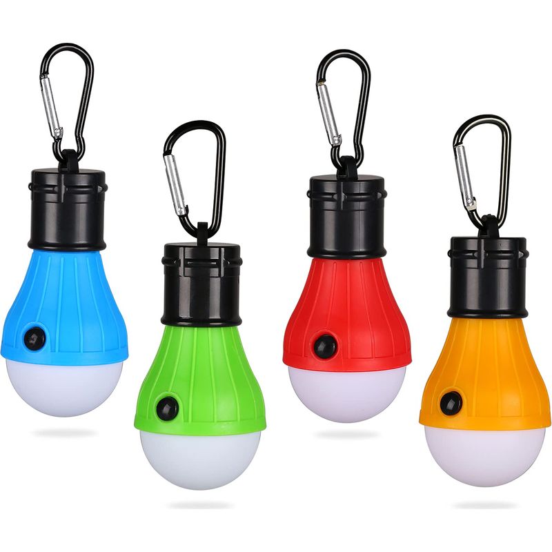 Lanterne De Camping, 4x Lampe De Camping Led Lanterne Lampe Camping, 3 Mode De Lampe Étanche Nuit D'Urgence Lampes De Poche Portable Pour Camping, Randonnée, Pêche, Chasse