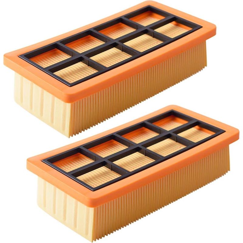 Lot De 2 Filtres De Remplacement Pour Aspirateur Kärcher Ad 3200, Ad 3 Premium, Ad 4 Premium – Type Plissé Plat Pour Poussières Fines
