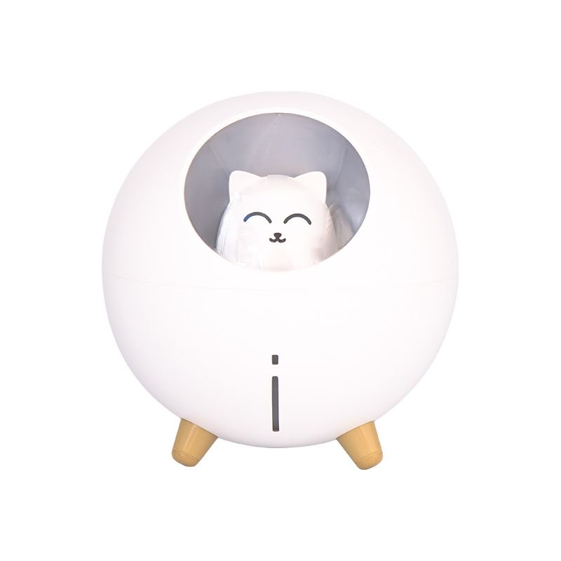 Humidificateur D'Air Usb Chat Led 7 Couleurs – Modes Brouillard Continu Et Indirect – Arrêt Automatique Après 5h – Atmosphère Apaisante