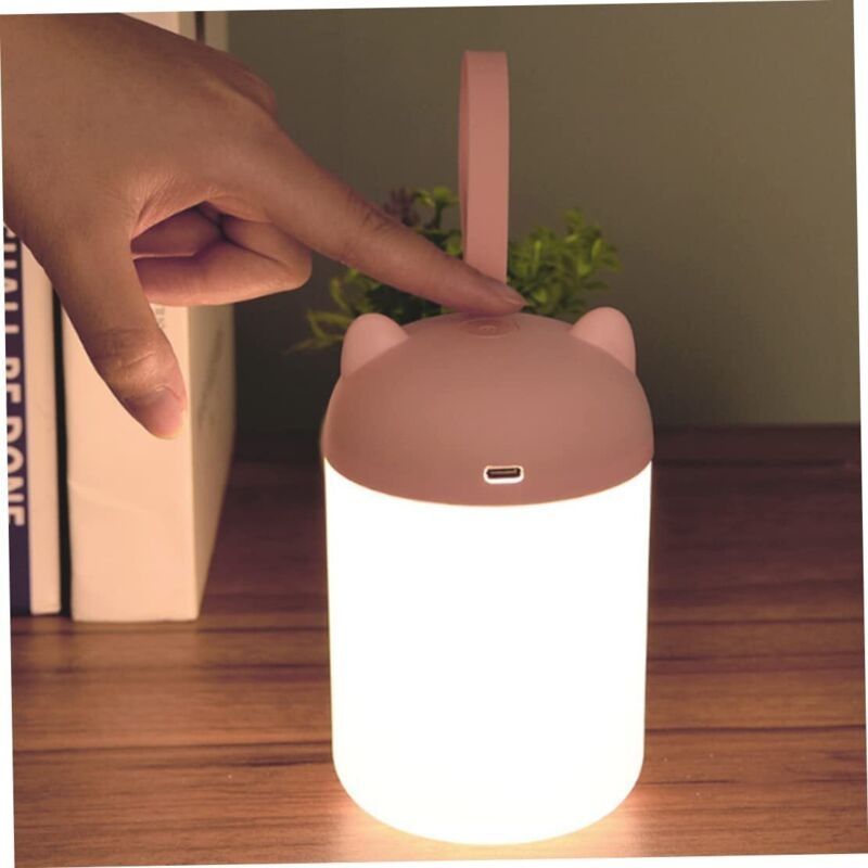 Lampe De Nuit Portable Rechargeable Pour Enfants - Lanterne De Tente Avec Oreille Mignonne