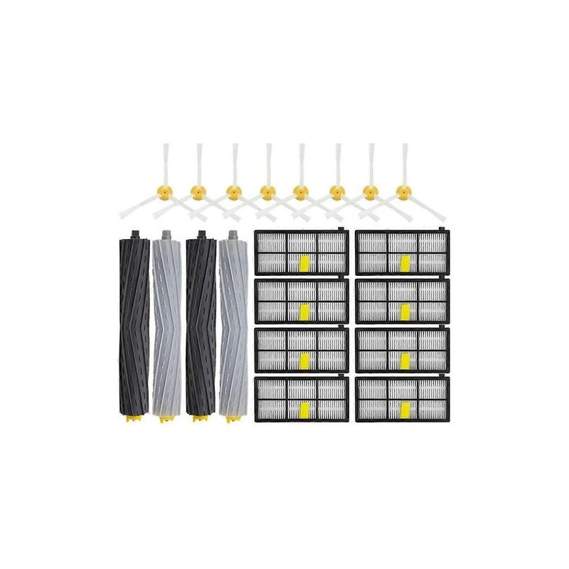 Kit De Pièces Détachées Pour Brosse Principale Et Filtre Hepa Pour Irobot Roomba Séries 800, 860, 865, 866, 870, 871, 880, 885, 886, 890, 900, 960, 966 Et 980.