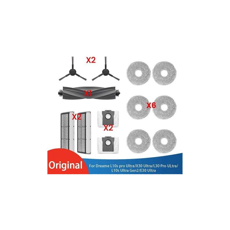 Kit De 13 Brosses Et Filtres Pour Aspirateur Dreame L10s Pro X30 L30 Pro L10s Gen2 E30 Ultra Access