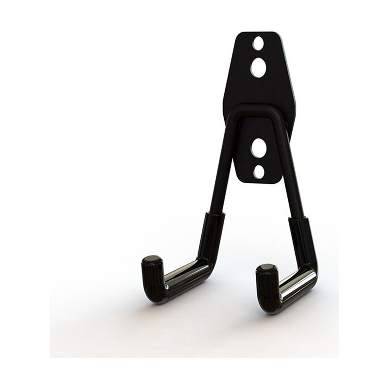 Lot De 2 Crochets Pour Suspension De Garage Double Crochets De Rangement De Garage Crochet De Vélo Mural Pour Organiser Outils, Escaliers, Vélos Noir 11 X 7.5 X 5cm，équipé De Vis