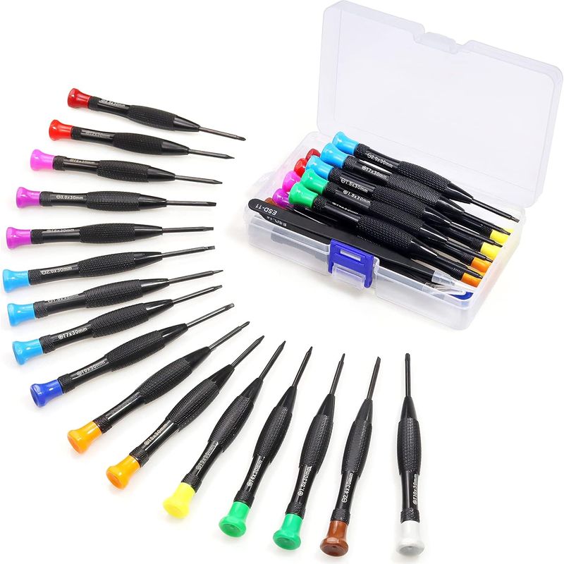 Jeu De 18 Tournevis Torx Mini Magnétique – T2 À T10 – Acier Allié Chrome-vanadium – Poignée Antidérapante Pour Précision