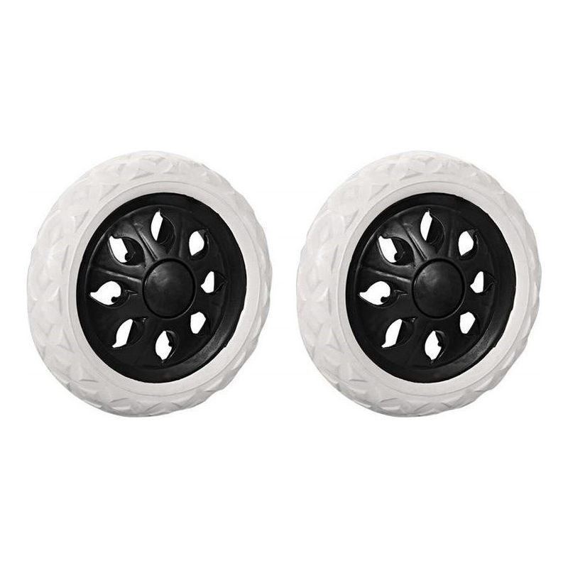 Lot De 2 Roulettes De Rechange 16 Cm – Mousse De Caoutchouc Et Plastique – Pour Chariots De Courses Et Poussettes – Installation Facile
