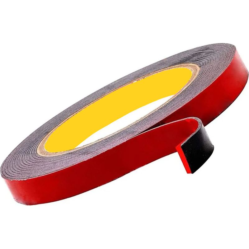 Ruban Adhésif Double Face Extra Fort – Noir – Étanche – Résistance Jusqu'à 302 °f – 3m X 1.5cm – Mousse Acrylique Haute Viscosité