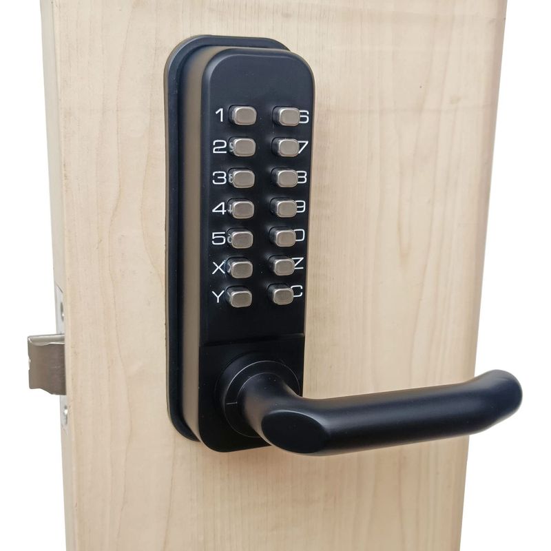 Serrure De Porte Étanche Sans Clé Avec Bouton-poussoir Numérique – Alliage De Zinc – Compatible Portes 35-60mm – Direction Réglable