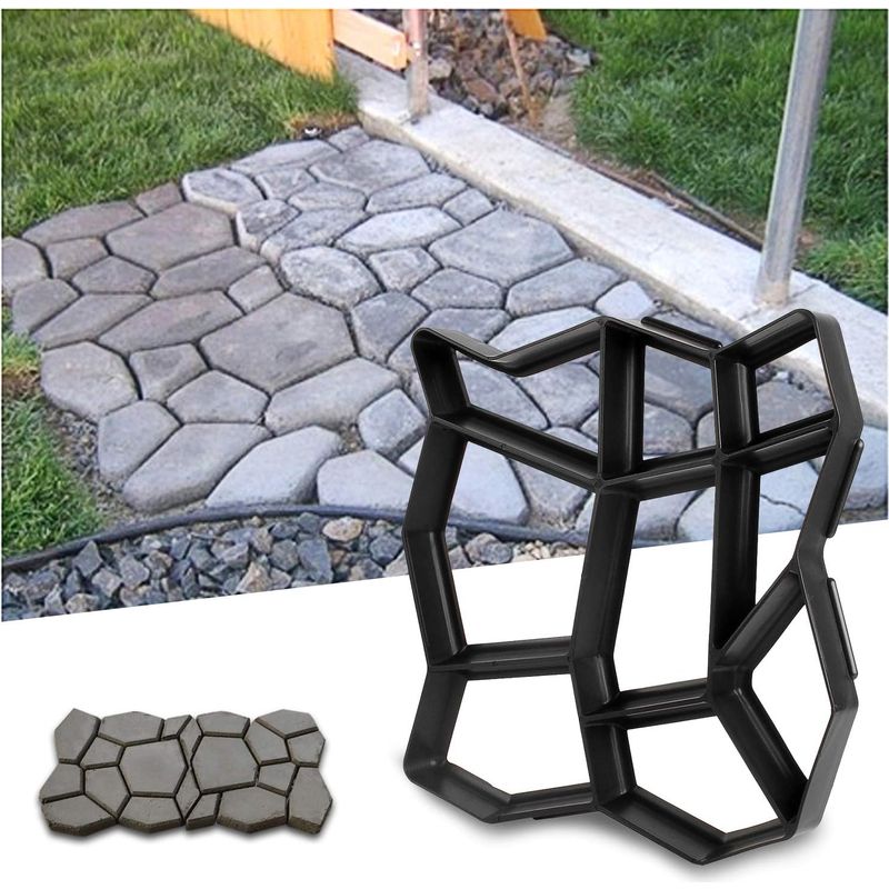 Moule Béton Forme Trottoirs Coffrage Forme Plastique Formes Pour Béton Dalles Pour Le Jardin 42,5 X 42,5 X 4 Cm