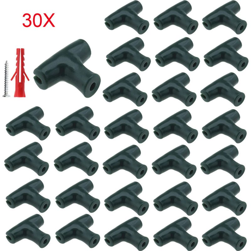 Kit De Fixation Pour Grillage – 30 Clips En T Et Vis À Tôle – Résistant À La Corrosion – Pour Fils 2-3 Mm – Installation Facile - 30pcs