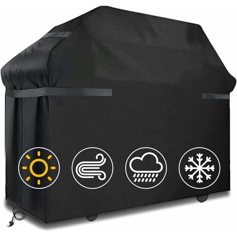 Housse De Barbecue Étanche 145x61x117cm – Tissu Oxford 420d Résistant À La Déchirure – Imperméable Et Anti-uv – Sac De Rangement Inclus