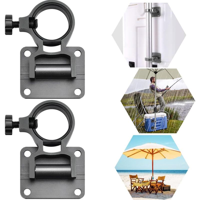 Support De Parasol Pour Balcon – Alliage D'Aluminium – Fixation Stable Pour Boîtes De Pêche – Compatible Avec Mâts 20 À 26,5 Mm