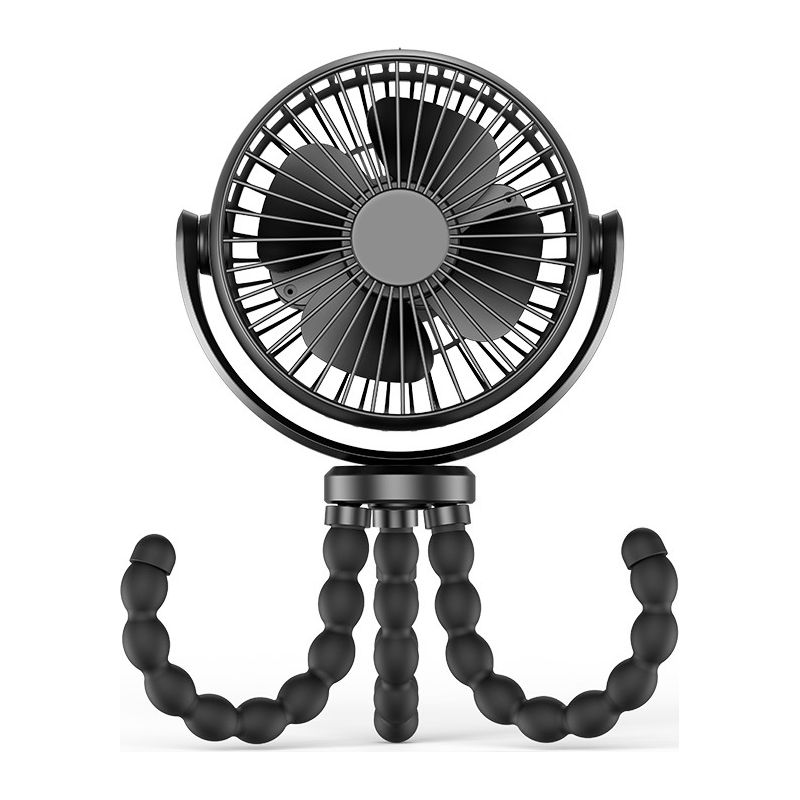 Ventilateur Personnel Portatif, Ventilateur De Bureau À Piles 5200mah Avec Trépied Flexible, Ventilateur Usb À 360 ° Pour Poussette,voiture,etc
