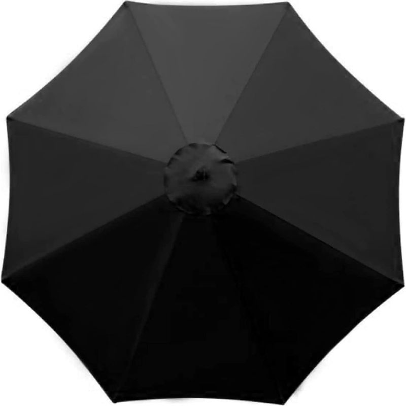 Housse De Rechange Pour Parasol, 8 Baleines, 3 M, Imperméable, Anti-uv, Tissu De Rechange, Noir