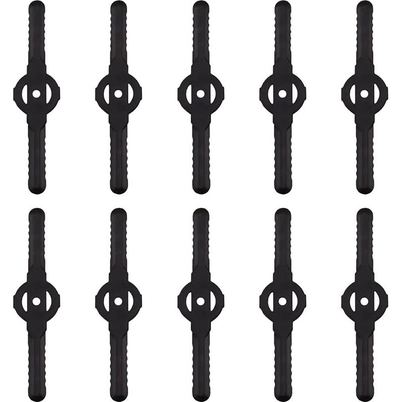 Lame Plastique Coupe Bordure, 10 Pcs Lames En Plastique Cutter Remplacer Pour Ensemble Doutils De Coupe-herbe Sans Fil, Remplacement De Lames De Coupe De Tondeuse À Gazon En Plastique（noir）