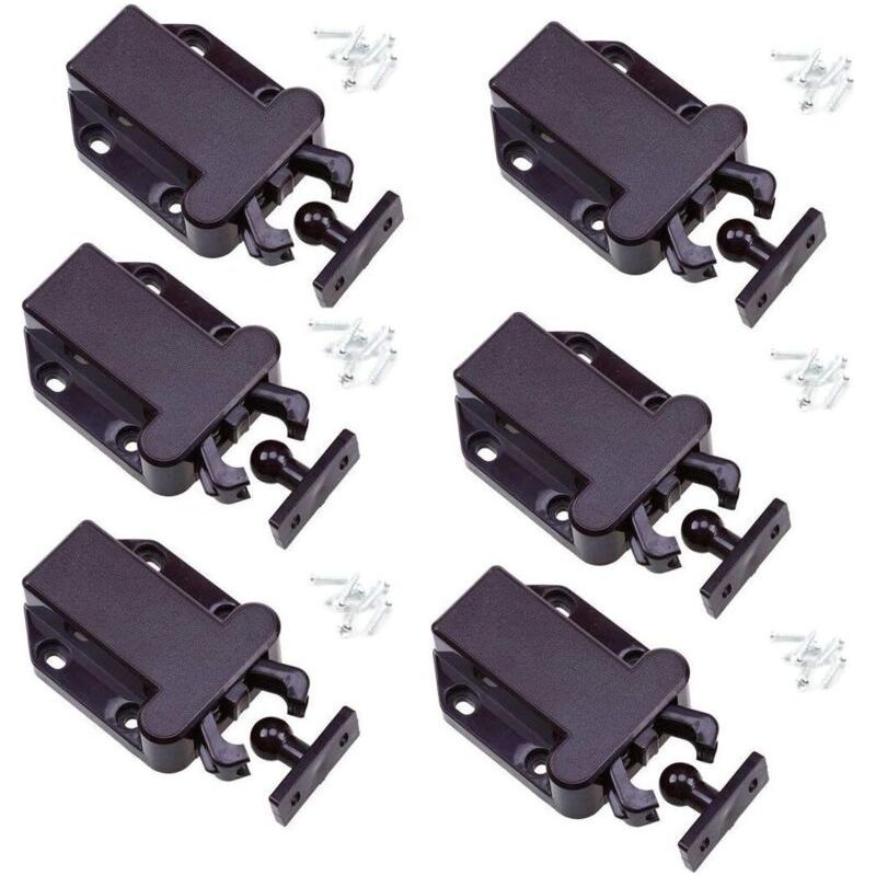 Lot De 6 Loquets À Libération Tactile Pour Placard – Loquets Non Magnétiques Pour Tiroir