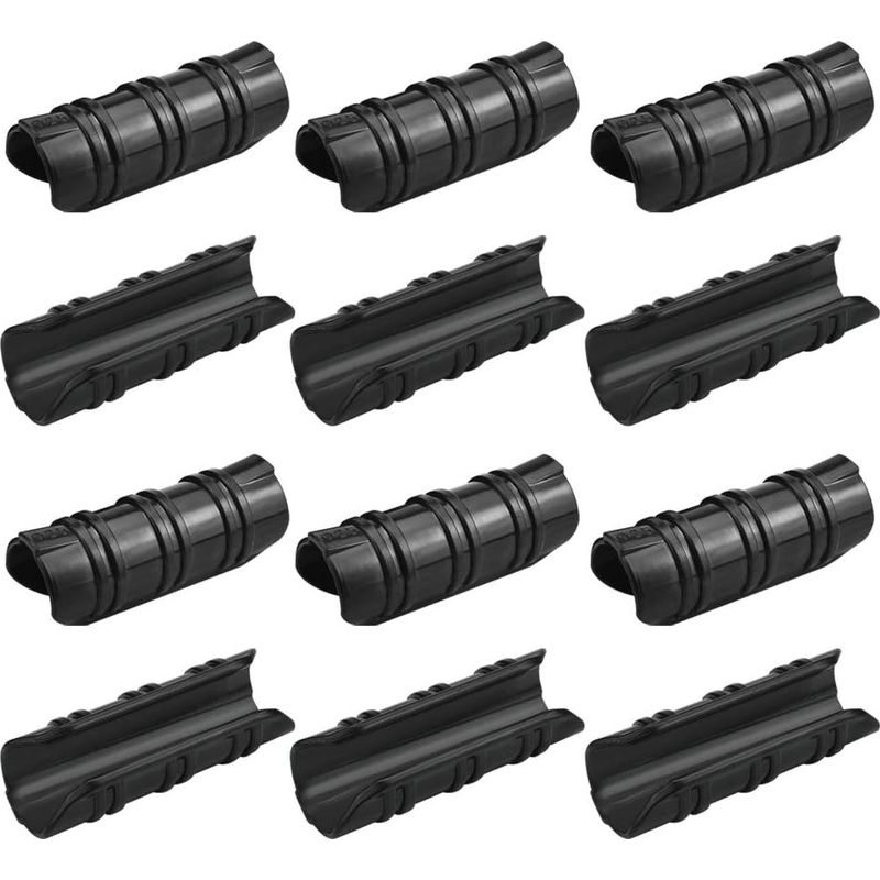 12 Pcs Serre Clips 25mm Clips Serre De Jardin Résistance Aux Températures Elevées Fixation Bache Serre Durable Facile A Utiliser Pour Fixation Serre Bannière Tuyau Jardin Films - Noir