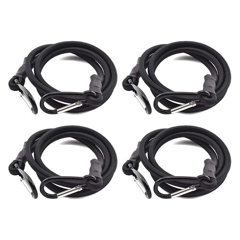 Tendeurs,sandow Elastique,tendeurs Elastique Avec Crochets,4 Pièces Tendeur Elastique Noir,sandow Avec Crochet Pour Tendeurs Porte Bagage（1m）