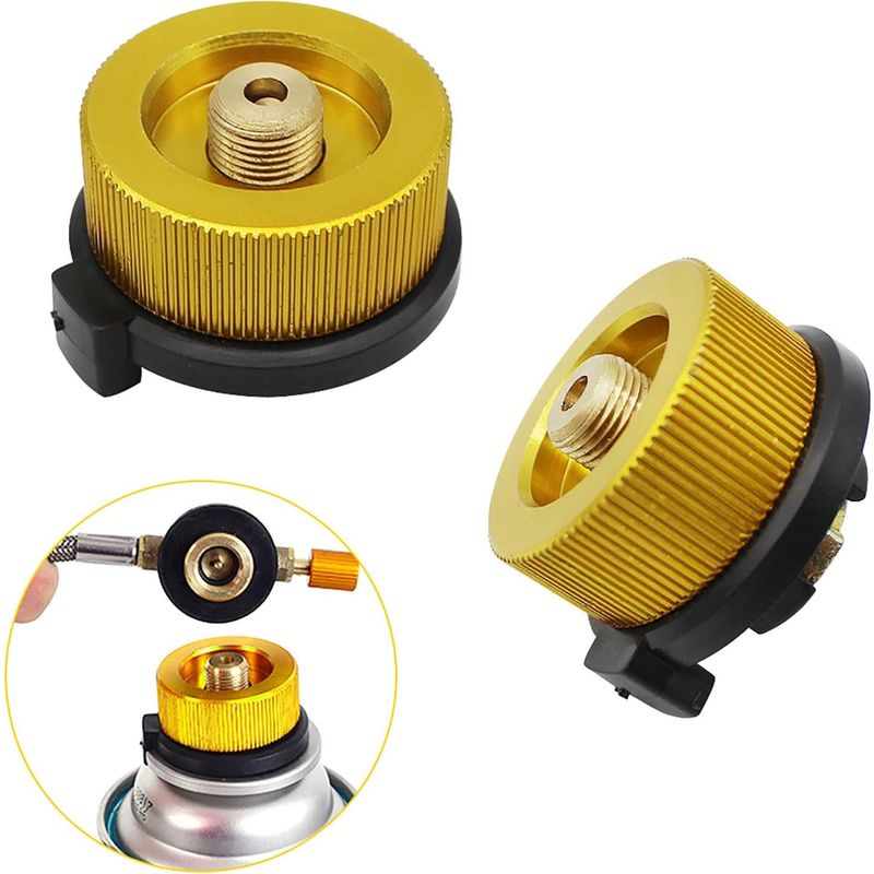 Lot De 2 Adaptateurs De Bouteille De Gaz – Métal Léger Et Résistant – Pour Réchaud De Camping Et Brûleurs – Fonction D'Arrêt Automatique 1000 Pcs