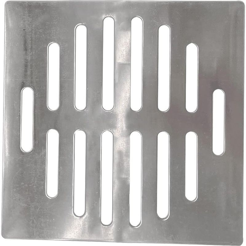 Couvercle De Vidange En Acier Inoxydable Carré 15 Cm – 14 Trous – Résistant À La Rouille Pour Salle De Bains Et Cuisine – Installation Facile