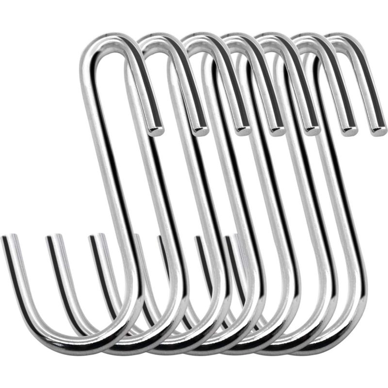 Lot De 20 Crochets De Suspension En S 6 Cm – Acier Robuste Pour Cuisine, Salle De Bain, Chambre – Charge Jusqu'à 2 Kg Par Crochet