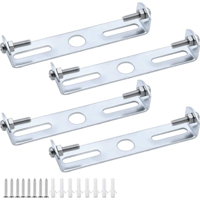 Pack De 4 Supports De Fixation Pour Plafonnier 105mm – Métal Galvanisé Résistant À La Corrosion – Capacité Jusqu'à 5 Kg – Installation Sécurisée