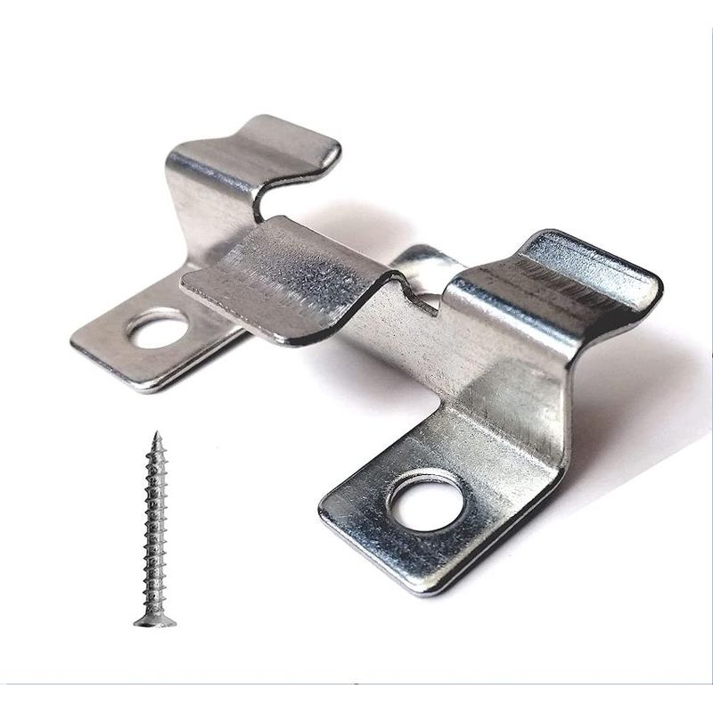 Lot De 100 Clips De Fixation Pour Terrasse En Composite Avec Vis En Acier Inoxydable（hauteur 1 Cm）