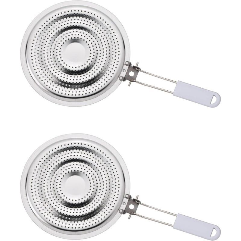 Réducteur De Diffuseur De Chaleur De Cuisine, Pare-flamme Avec Poignée Amovible, Acier Inoxydable, Lot De 2
