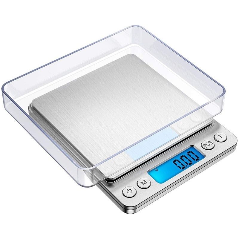 Balance De Précision, 500g/0.01g, Balance De Precision 0.01g, Balance De Cuisine Avec Fonction Tare Et Compte, Écran Lcd Rétroéclairé (argent)