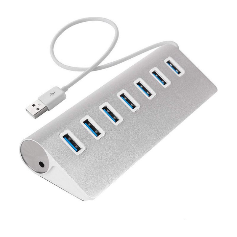 Herfair Hub Usb 3.0 À 7 Ports - Transfert De Données Haute Vitesse - 4 Ports Usb - Répartiteur Usb (7 Ports)
