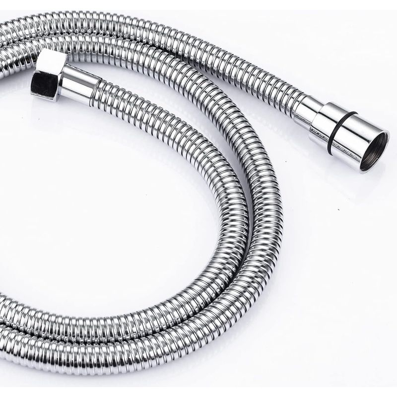 2m Flexible De Douche En Acier Inoxydable Anti Torsion, Tuyau De Douche Raccord Standard G 1/2 Universel Pour Salle De Bains Adaptable À Toutes Les Douchettes