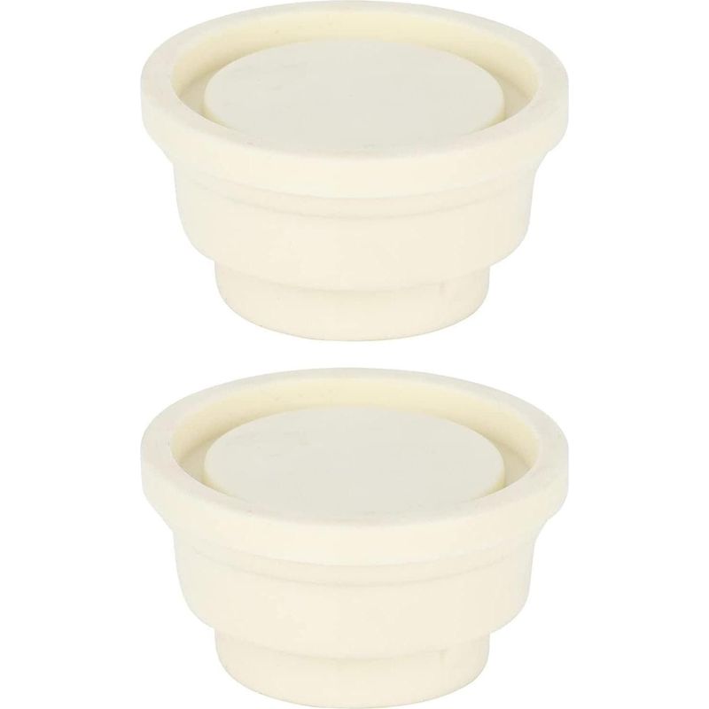 Tampon D'Échelle De Piscine 2 Pièces Embouts D'Échelle Pour Piscine Creusée Ensemble De Pare-chocs En Caoutchouc Blanc Pour Échelles De Piscine, Pièces De Rechange Universelles