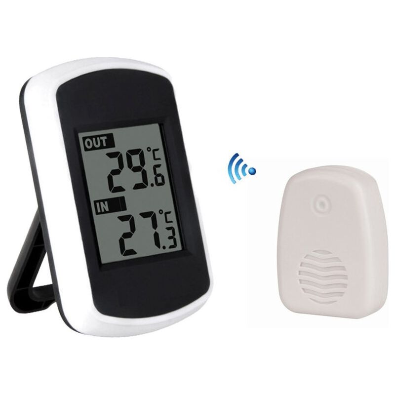 Thermomètre Extérieur Mesure Ambiante Testeur Météo Lcd Numérique Sans Fil À L'Intérieur Température