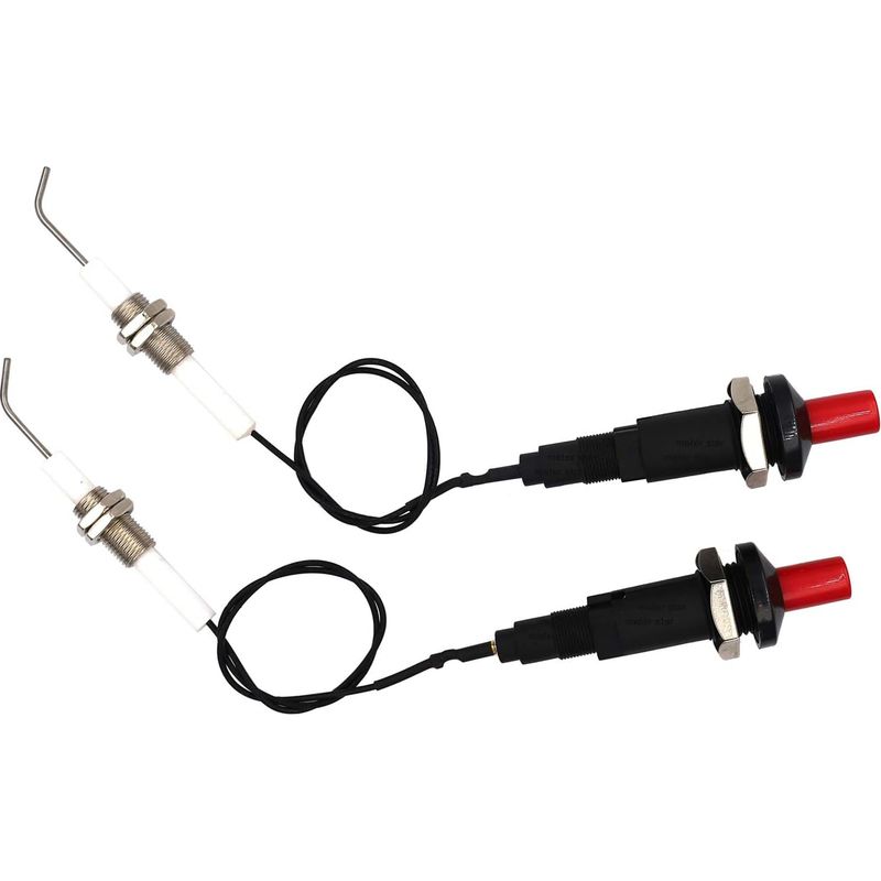 Allumeurs Pour Gril À Gaz/grill, Allumeur Piézo-électrique À Bouton-poussoir Avec Fil De Bougie D'Allumage Universel Fileté En Céramique With Électrodes D'Allumage Long 30cm Électronique Lot De 2