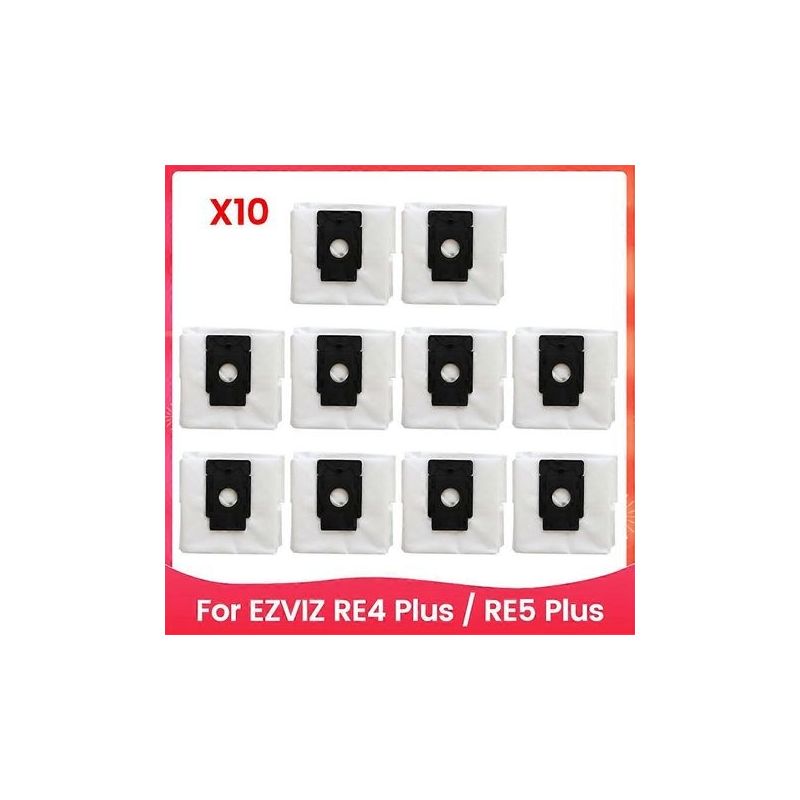Lot De 10 Sacs À Poussière De Rechange Pour Aspirateur Robot Ezviz Re4 Plus / Re5 Plus - Accessoires Et Pièces Détachées