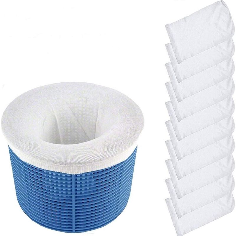 Chaussettes De Skimmer De Piscine,10 Pièces Pool Skimmer Socks Pour Filtres, Paniers Et Skimmers,durable Et Universel