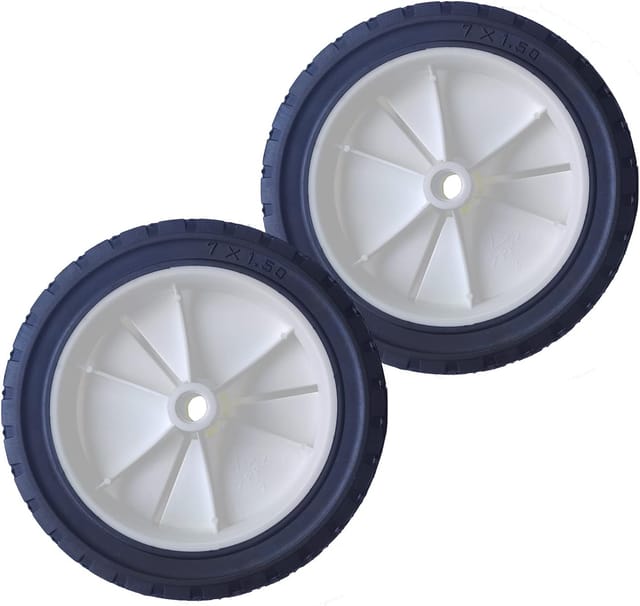 BEBUSINGOTO 2 x Rasenmäherräder Gummireifen Durchmesser 170 mm Nabenbreite 36 mm Bohrung 12,8 mm (Radlager nicht enthalten) Für Gartenrasenmäher