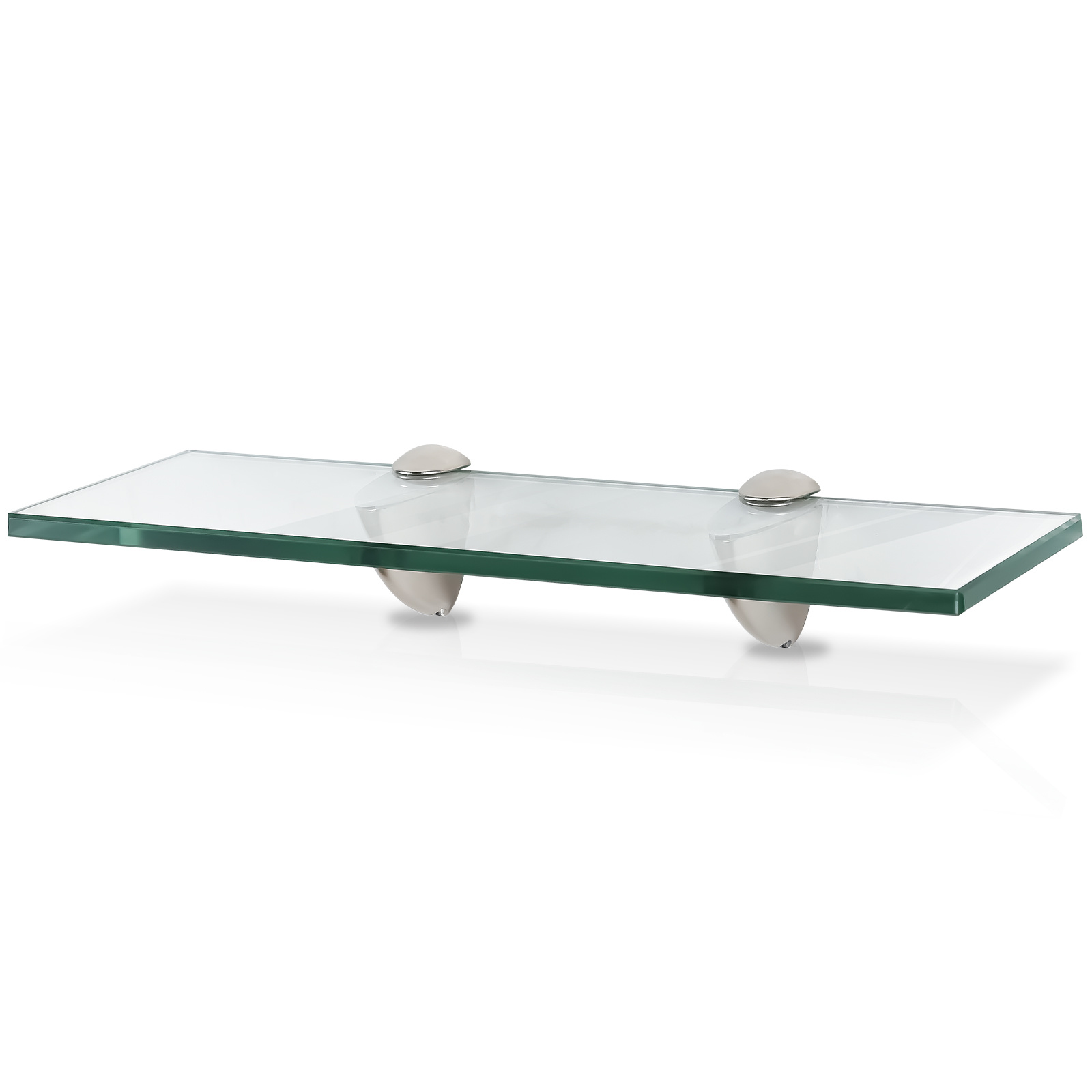 Tolletour Glasboden Wandregal 40 X 10 X 0,8 Cm, Glasregal Klarglas Mit Halterung, Badregal Ablage Hängeregal Für Badezimmer