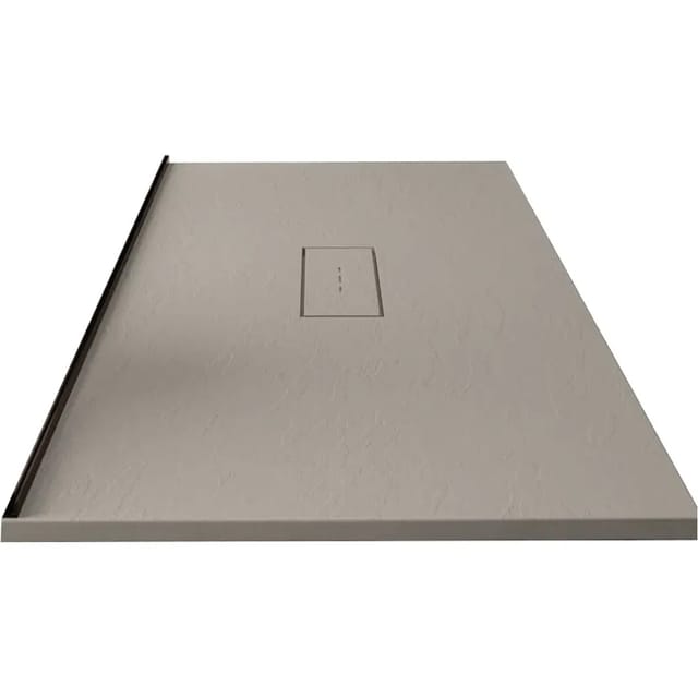 Mineralguss-Duschwanne extra flach VIC GRAU 100x140 cm