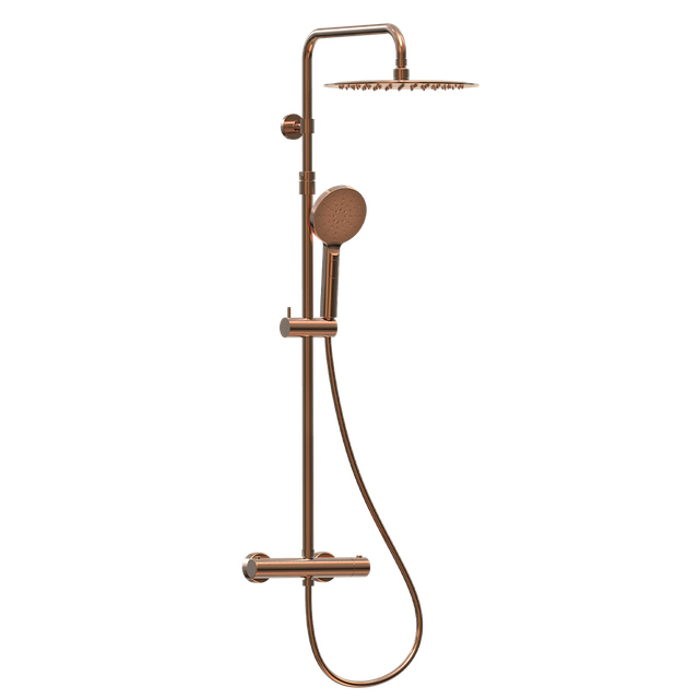 Essebagno - Luisa thermostatische Duschsäule aus gebürstetem Kupfer