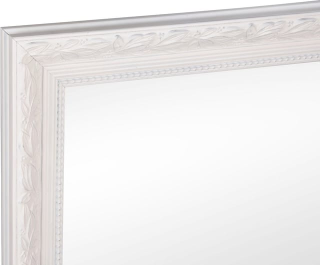 Mirrors And More - Barock Wandspiegel tanja 50x150cm Ganzköperspiegel mit Holzrahmen Weiß