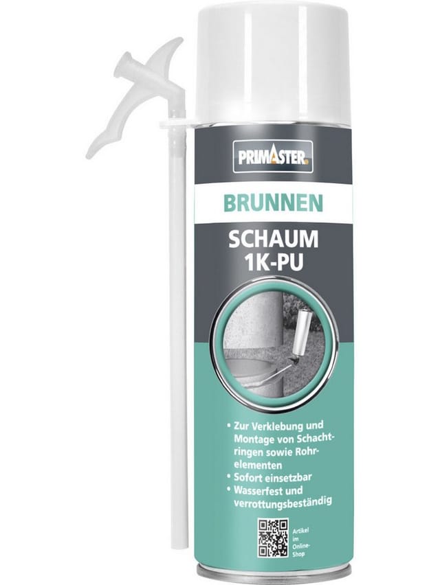 Primaster - Brunnenschaum 1K-PU 500ml Schachtschaum Wasserfest Unlöslich