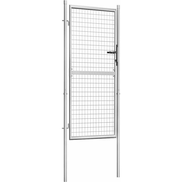 vidaXL Gartentor Verzinkter Stahl 105x225 cm Silbern